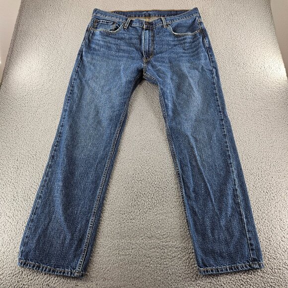 Levis Jeans Mens 38x32 Blue 559 Relaxed Straight Leg Denim Pants Baggy - Picture 1 of 16